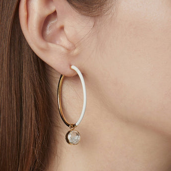 Reversible Enamel Hoops Earrings - Moritz Glik Enamel fall edit diamonds