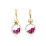 Ruby Shaker Huggies Earrings - Moritz Glik Hoops Kaleidoscope Colors Core