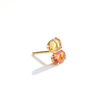 Shuffle Yellow and Orange Sapphires Stud Earrings - Moritz Glik Studs sapphires