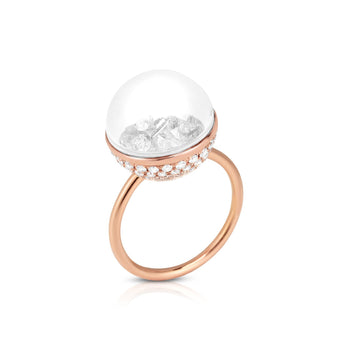 Snow Globe Shaker Ring Rings - Moritz Glik Core diamonds Alternative Bridal