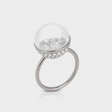 Snow Globe Shaker Ring Rings - Moritz Glik Ready to Ship diamonds