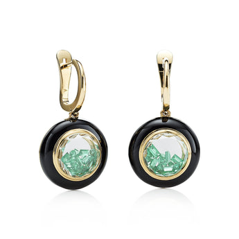 Sonho Earrings Earrings - Moritz Glik emeralds Enamel Apura