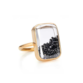 Ten Fourteen Black Diamond Ring - Moritz Glik Ready to Ship black diamond