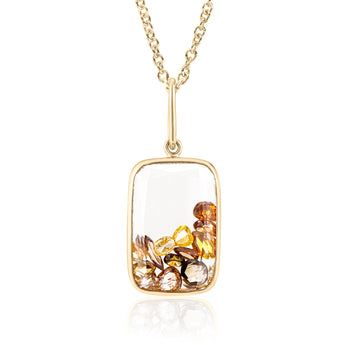 Ten Fourteen Shaker Pendant Yellow Necklace - Moritz Glik diamonds Ready to Ship Core