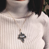 Third Eye Blue Sapphire Pendant Necklaces - Moritz Glik diamonds Ready to Ship Archived