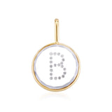 Vitrô Diamond Initial Charm - Medium Necklaces - Moritz Glik Charms Customize Yours black diamond