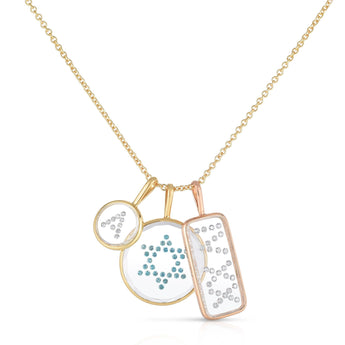 Vitrô Star of David Charm - Large Necklaces - Moritz Glik Charms Customize Yours black diamond