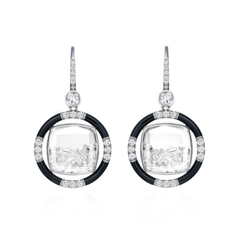 Volante Enamel Earrings Earrings - Moritz Glik Enamel fall edit diamonds