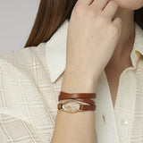 Yellow Diamond Leather Bracelet Bracelets - Moritz Glik Leather Yellow Rose Cut diamonds