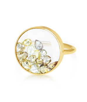 Yellow Diamond Shaker Ring Rings - Moritz Glik diamonds fall edit Core