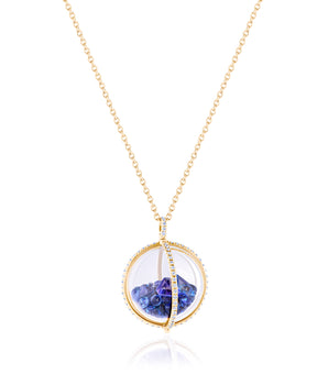 Globe 20 Necklace Blue