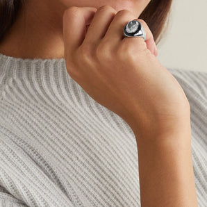 Enamel Signet Ring