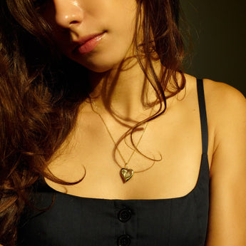 Afeto Pera Necklace Yellow Necklaces - Moritz Glik Ready to Ship Yellow Rose Cut diamonds