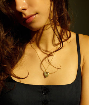 Afeto Pera Necklace Yellow Necklaces - Moritz Glik Ready to Ship Yellow Rose Cut diamonds