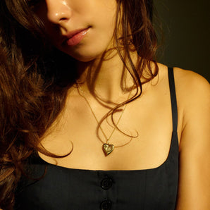 Afeto Pera Necklace Yellow Necklaces - Moritz Glik Ready to Ship Yellow Rose Cut diamonds