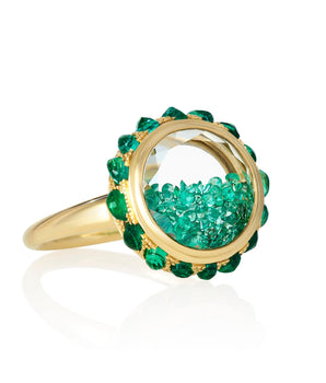 Antique 12 Ring Emerald Rings - Moritz Glik Ready to Ship emeralds