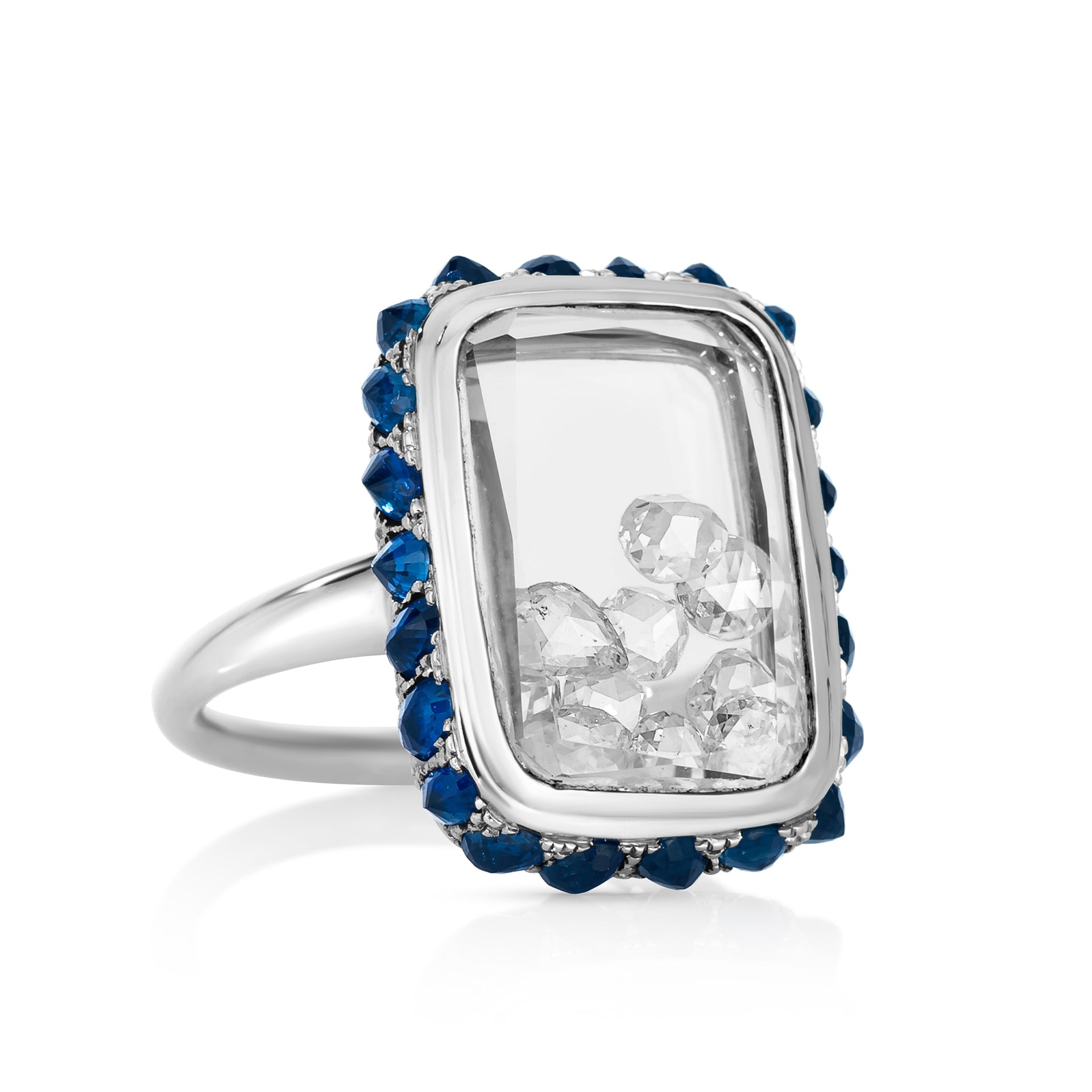 Antique Ring Blue Rings - Moritz Glik Ready to Ship sapphires diamonds