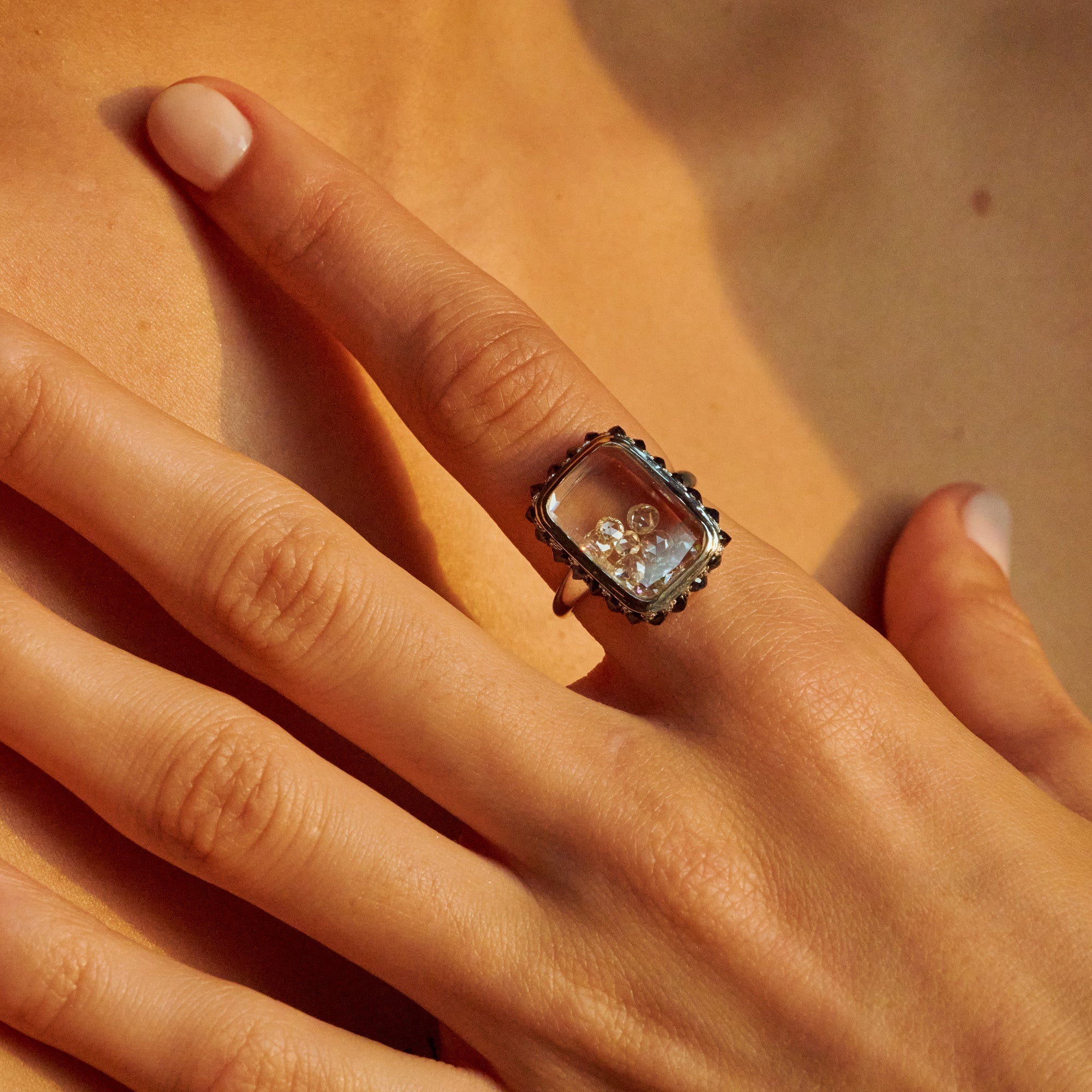 Antique Ring Blue Rings - Moritz Glik Ready to Ship sapphires diamonds