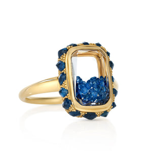 Antique Ring Petite Blue Rings - Moritz Glik Ready to Ship diamonds