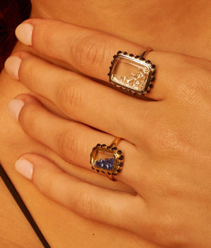 Antique Ring Petite Blue Rings - Moritz Glik sapphires diamonds
