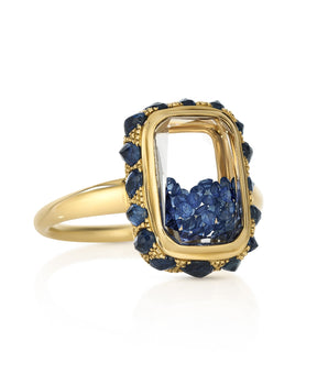 Antique Ring Petite Blue Rings - Moritz Glik sapphires diamonds