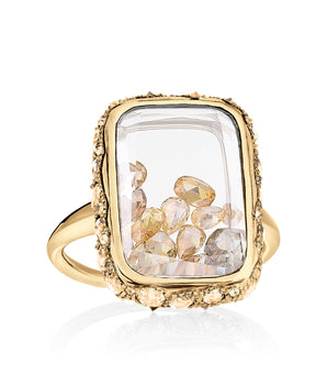 Antique Ring Yellow Rings - Moritz Glik Yellow Rose Cut diamonds