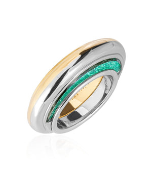 Artemis Ring Duo Emerald Rings - Moritz Glik emeralds