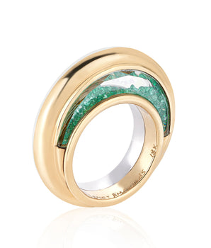 Artemis Ring Duo Emerald Rings - Moritz Glik emeralds