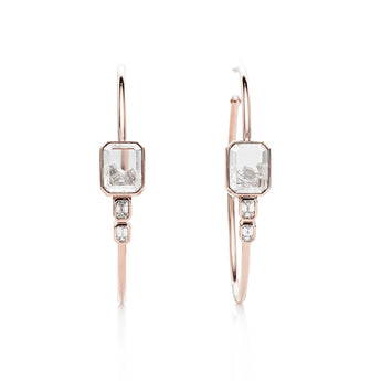 Bala Diamond Hoops Earrings - Moritz Glik diamonds