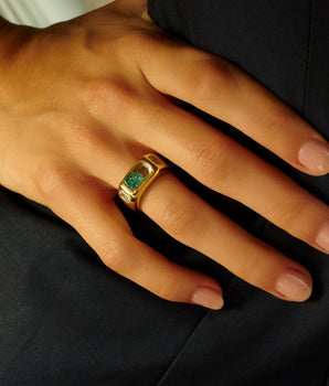 Brado Cigar Band Ring Paraiba Rings - Moritz Glik Paraíba Tourmaline Ready to Ship diamonds