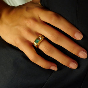 Brado Cigar Band Ring Paraiba Rings - Moritz Glik Paraíba Tourmaline Ready to Ship diamonds