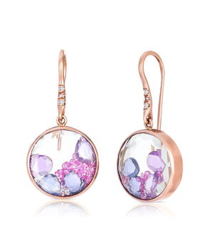 Core 15 Pink & Purple Earrings Earrings - Moritz Glik rubies Ready to Ship