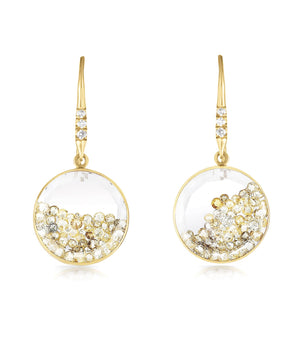 Core 15 Yellow Earrings Earrings - Moritz Glik Yellow Rose Cut diamonds