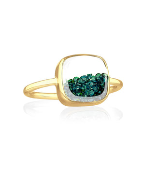 Core Cushion Ring Emerald Rings - Moritz Glik Ready to Ship emeralds