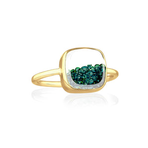 Core Cushion Ring Emerald Rings - Moritz Glik Ready to Ship emeralds