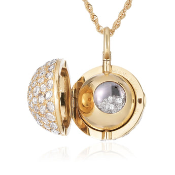 Disco Ball Locket Necklace Necklace - Moritz Glik diamonds Paraíba Tourmaline black diamond