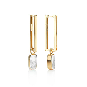 Forma Hoops Diamond Earrings - Moritz Glik Ready to Ship emeralds