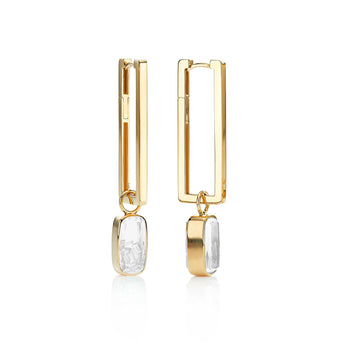 Forma Hoops Diamond Earrings - Moritz Glik Ready to Ship emeralds