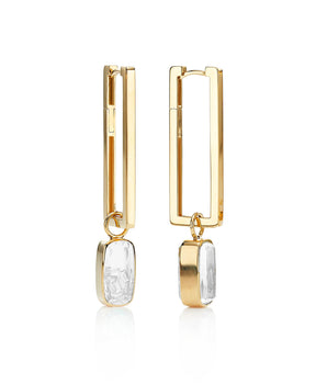 Forma Hoops Diamond Earrings - Moritz Glik Ready to Ship emeralds