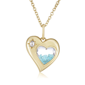 Heart - in - heart Necklace Paraiba Necklaces - Moritz Glik Paraíba Tourmaline diamonds