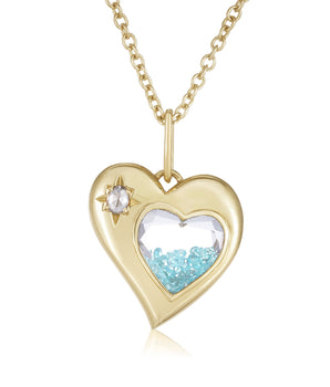 Heart - in - heart Necklace Paraiba Necklaces - Moritz Glik Paraíba Tourmaline diamonds