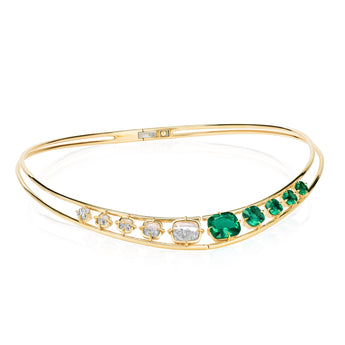 Ita Collar Necklace Necklaces - Moritz Glik diamonds emeralds Collector's Edition