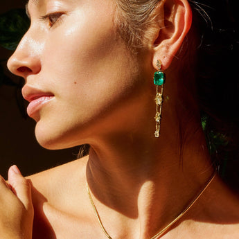 Ita Earrings Earrings - Moritz Glik diamonds emeralds Collector's Edition