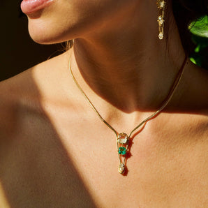 Ita Y Necklace Necklaces - Moritz Glik diamonds emeralds Collector's Edition