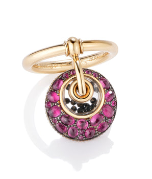 Marcel Flip Ring Pave Ruby Ring - Moritz Glik diamonds rubies black diamond