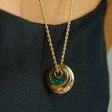 Marcel Necklace Medio Emerald Necklaces - Moritz Glik Ready to Ship emeralds