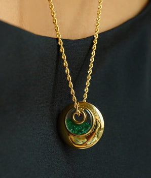 Marcel Necklace Medio Emerald Necklaces - Moritz Glik Ready to Ship emeralds