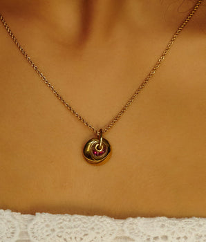 Marcel Necklace Petite Ruby Necklace - Moritz Glik rubies Ready to Ship