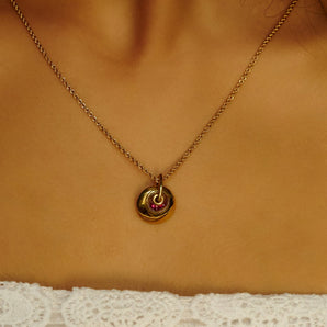 Marcel Necklace Petite Ruby Necklace - Moritz Glik rubies Ready to Ship