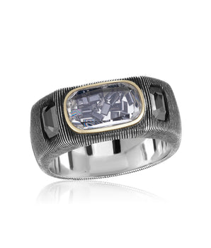 Men's Brado Ring Rings - Moritz Glik black diamond